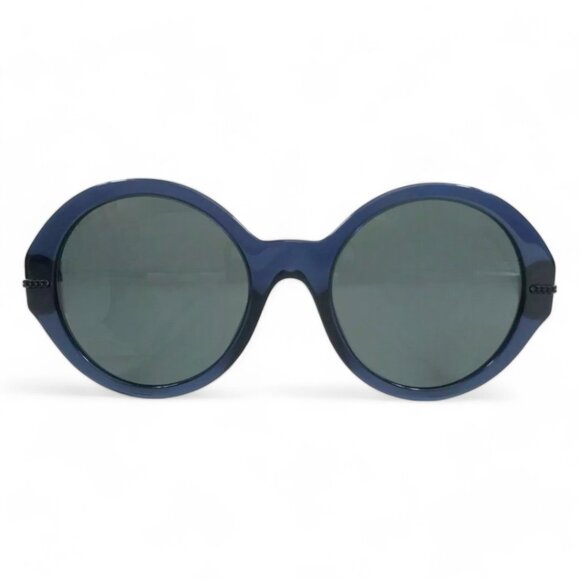Authentic Chanel CC Logo Sunglasses, Oversized Blue Tortoiseshell - Picture 9 of 10